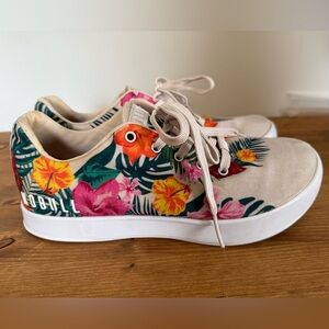 NOBULL Women's Tropical Canvas Floral Sneakers Size 9.5